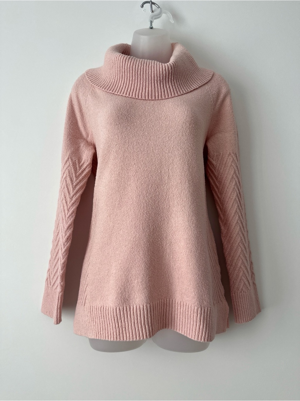 calvin klein pink cowl neck sweater